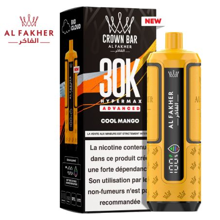 Puff Hyper Max Advanced Crown Bar 30K Al Fakher cool mango