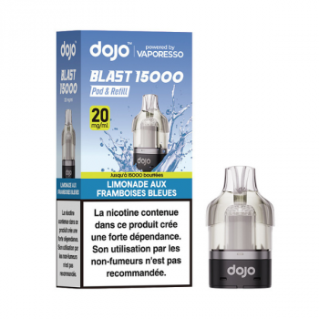 CARTOUCHE DOJO BLAST 15K VAPORESSO LIMONADE FRAMBOISE BLEUE 20MG