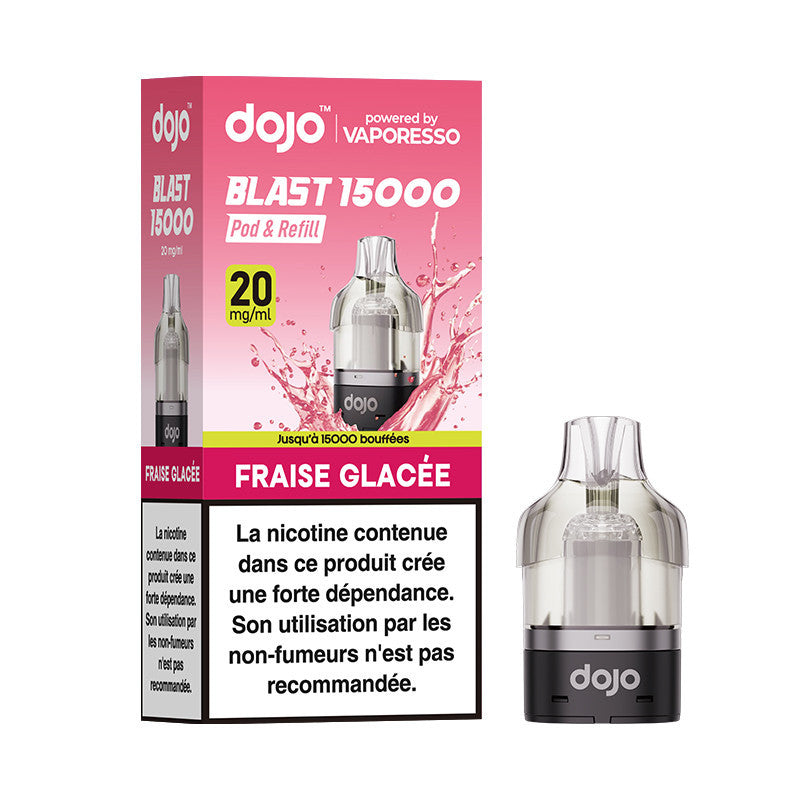 CARTOUCHE DOJO BLAST 15K VAPORESSO FRAISE GLACEE 20MG