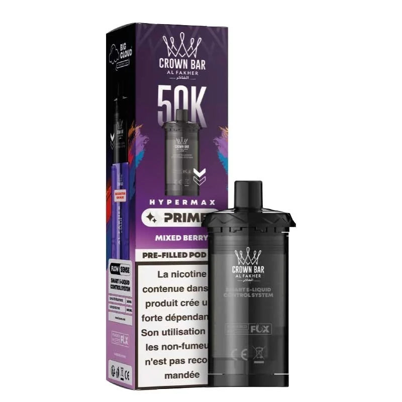 CARTOUCHE HYPER MAX PRIME CROWN BAR 50K AL FAKHER MIXED BERRY