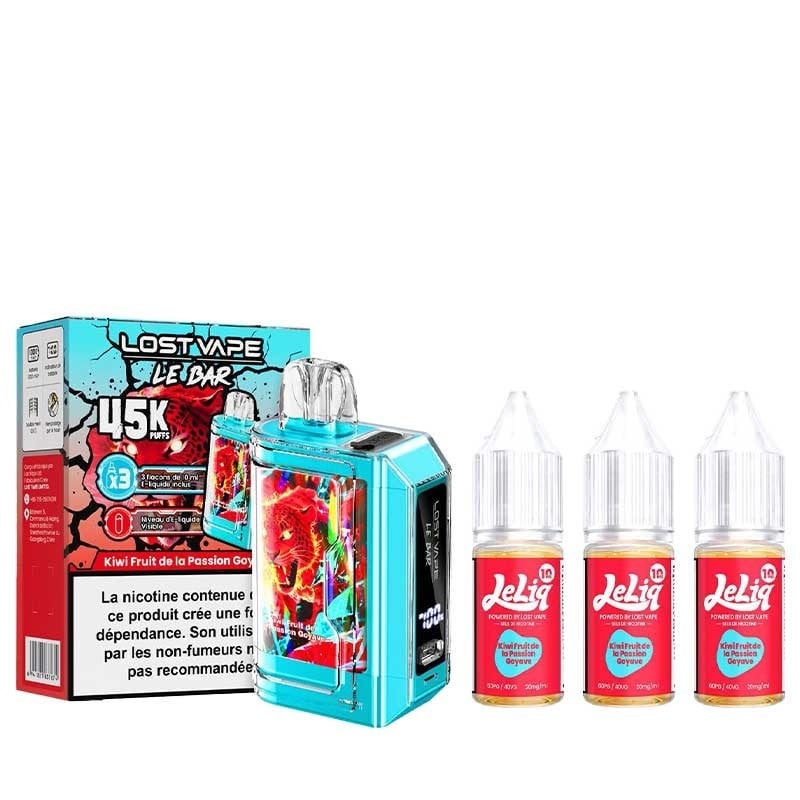 PUFF LOST VAPE LE BAR 45K KIWI PASSION GOYAVE 20MG