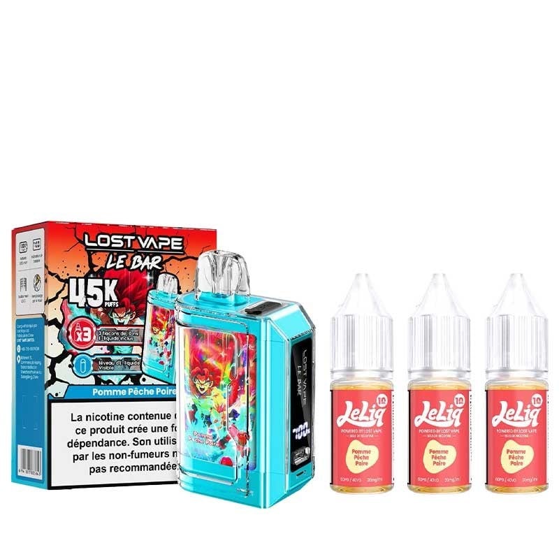 PUFF LOST VAPE LE BAR 45K POMME PECHE POIRE 20MG