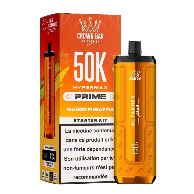 Puff Hypermax prime Crown Bar 50K Al Fakher mango pineapple