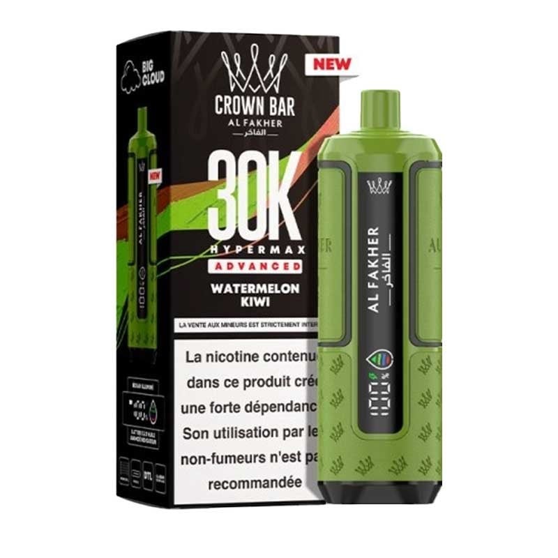 Puff Hyper Max Advanced Crown Bar 30K Al Fakher watermelon kiwi